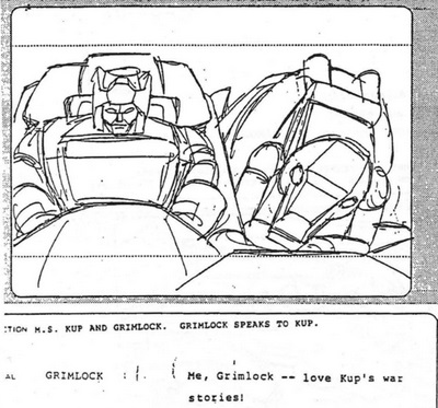 Sequence 15 storyboard differences -RQ87'S Transformers: The Movie coverage