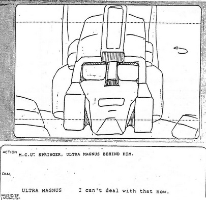 Sequence 16 storyboard differences -RQ87'S Transformers: The Movie coverage