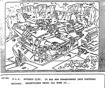 Sequence 7 storyboard differences -RQ87'S Transformers: The Movie coverage